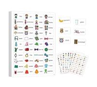 Autocollant De Vocabulaire Anglais Interactif Étiquettes Adhésives Éducatives Aide À L'enseignement Des Langues Pour Apprentissage Précoce Autocollant De Vocabulaire Anglais