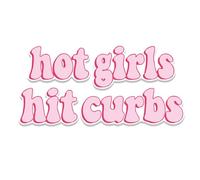 Autocollant De Voiture 1 Pièce, Autocollant De Bordures Hot Girl Hit, Autocollant en Vinyle Imperméable À L’Eau, Autocollant De Voiture Drôle, Autocollant De Voiture Pare-Chocs