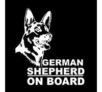 Autocollant de voiture 15 cm Berger allemand blanc Autocollant Berger allemand blanc sur planche Autocollant de voiture Animal de compagnie Chien Autocollant imperméable Pare-chocs Fenêtre arrière
