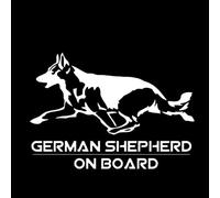 Autocollant de voiture 15 cm blanc berger allemand autocollant de voiture blanc berger allemand sur planche autocollant animal de compagnie chien autocollant imperméable pare-chocs vitre arrière décor