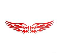 Autocollant de voiture Ailes d'ange pour noir or argent vinyle ange (rouge)