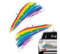 Autocollant de voiture arc-en- | Autocollants imperméables pour fenêtres colorées, décoration multifonction pour voitures, motos, portes et plus