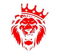 Autocollant de Voiture avec Couronne de Lion - «Tous Les Rois ne Portent Pas de Couronne» en Vinyle for fenêtre et Pare-Chocs(Red,50X40CM)