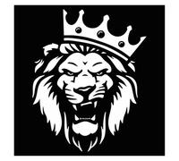 Autocollant de Voiture avec Couronne de Lion - «Tous Les Rois ne Portent Pas de Couronne» en Vinyle for fenêtre et Pare-Chocs(Silver,40X32CM)