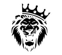 Autocollant de Voiture avec Couronne de Lion - «Tous Les Rois ne Portent Pas de Couronne» en Vinyle for fenêtre et Pare-Chocs(Black,40X32CM)