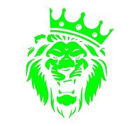 Autocollant de Voiture avec Couronne de Lion - «Tous Les Rois ne Portent Pas de Couronne» en Vinyle for fenêtre et Pare-Chocs(Green,50X40CM)