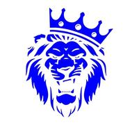 Autocollant de Voiture avec Couronne de Lion - «Tous Les Rois ne Portent Pas de Couronne» en Vinyle for fenêtre et Pare-Chocs(Blue,50X40CM)