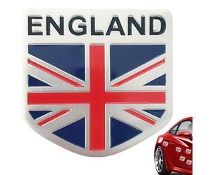 Autocollant de voiture avec drapeau du Royaume-Uni - Emblème 3D en métal - Badge britannique en alliage d'aluminium pour capot, porte, couvercle de réservoir, coffre, décoration de carrosserie de
