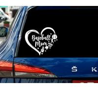 Autocollant de voiture avec inscription « Baseball Mom » - Athlète de baseball - Cadeau humoristique pour les nouveaux conducteurs - Autocollant de fenêtre pour voiture - Camion ou pare-chocs étanche