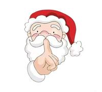 Autocollant de voiture avec matériaux résistants aux intempéries - Motif Père Noël - Élan - Pour décoration de véhicule - 20 x 16 cm