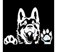 Autocollant de Voiture Berger Allemand Blanc 15 cm - Animal de Compagnie Chien Imperméable