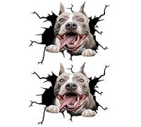 Autocollant De Voiture De Chien 2pcs Stickers De Voiture 3D Mignon Décoratif Décalcomanie Créatif Sticker Drôle Autocollants Voiture Humour pour Voitures Motos Réfrigérateurs Ordinateurs