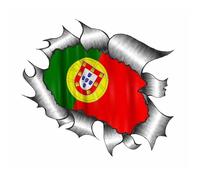 Autocollant de Voiture Drapeau du Portugal V2, Accessoires décoratifs for Moto et Ordinateur, 13/15/17CM(13 CM)