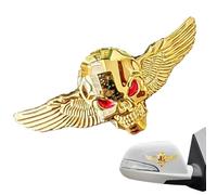 Autocollant de voiture en forme d'ailes d'ange - Emblème squelette 3D - Autocollant en métal élégant pour camions - Badge de voiture tendance avec brillance robuste - Décoration de véhicule - Ornement