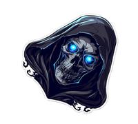 Autocollant de voiture en forme de tête de mort - Autocollant réfléchissant 3D pour capot et pare-chocs - Autocollants créatifs pour Halloween - Décoration de voiture effrayante pour camion