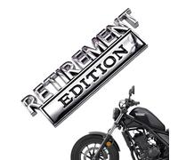 Autocollant de voiture en métal - Emblème édition retraite | Autocollant extérieur en métal 3D pour camion, capot, porte, hayon, mise à niveau de la décoration de pare-chocs