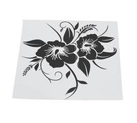 Autocollant de Voiture Fleur, Akozon Sticker Voiture Universel Fleur Vinyle Décalcomanies Décoratives pour le Corps pour Moto, Camion, SUV, Mur, Ordinateur Portable, Fenêtre(Le noir)