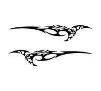 Autocollant De Voiture,iSpchen 2pcs Autocollant De Voiture Flamme Autocollants Décoratifs De Voiture Adhésif Flammes Autocollants De Style Flamme Feu Motif Stickers Carrosserie Camion 200 * 39CM