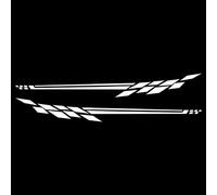 Autocollant De Voiture,iSpchen 2pcs Autocollant Latéral La Voiture Universels Autocollants Voiture Sport Bandes De Course Vinyle stickers Rayure Auto Racing Body Side Stripe Decal Camping Car