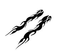 Autocollant de Voiture,iSpchen 2pcs Autocollants Flammes Autocollants Personnalisés Voiture Autocollant Casque Moto Deco Autocollant Flamme Voiture Sticker Autocollants Réfléchissants Stickers