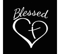 Autocollant de Voiture Lettre Cœur Blessed Calcomanía Foi Espérance pour Fenêtre de Voiture Pare-Chocs