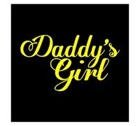 Autocollant de voiture motif texte papa fille personnalité carrosserie fenêtre pare-chocs décoration vinyle décalque accessoires(Yellow,20cm*11cm)