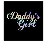 Autocollant de voiture motif texte papa fille personnalité carrosserie fenêtre pare-chocs décoration vinyle décalque accessoires(Laser,20cm*11cm)