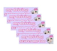 Autocollant de voiture « Nice Driver », « My Driving Scare Me Too Cute Hamster », autocollant imperméable et amusant pour les nouveaux conducteurs, autocollant de pare-chocs et aimant, accessoires de
