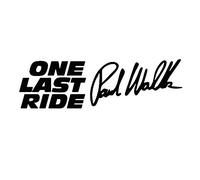 Autocollant De Voiture, Paul Walker One Last Ride Lettres Réfléchissant Voiture Véhicule Décalcomanies Autocollant Décor Noir
