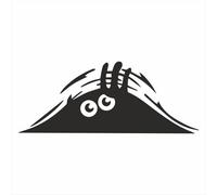 Autocollant de voiture Peeking Monster Look 3D - 15 x 8,5 cm - Autocollant en vinyle de qualité supérieure au design de dessin animé amusant - Résistant aux UV et au lavage - Pour vitre arrière et