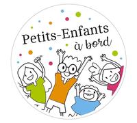 Autocollant de Voiture Petits-Enfants Joyeux à Bord, Sticker Petits-Enfants à Bord