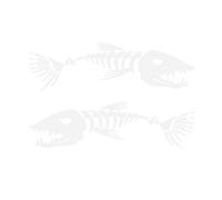 Autocollant de Voiture Poisson Squelette Décalcomanies Autocollant Auto Vinyle Autocollants Bateau de Pêche Sticker Voiture Animaux Autocollant de Voiture 3d pour Voiture Moto Fenêtre