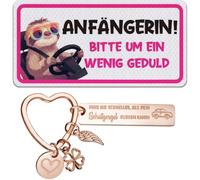 Autocollant de voiture pour débutant - 26 x 10 cm - Plaque amusante pour débutant avec inscription en allemand - Autocollant amusant pour nouveaux conducteurs - Idée cadeau pour permis de conduire