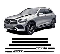 Autocollant de voiture Pour Mercedes Benz GLC classe X253 coupé C253 AMG, porte de voiture rayures latérales jupe autocollant style capot de voiture décalcomanie accessoires voiture autocollants