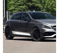 Autocollant de Voiture pour Mercedes Benz W176 A Class A180 A200 A250 A45 AMG,Lot de Autocollants Latéraux Voiture Autocollants Résistants pour Carrosserie,B-White