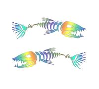 Autocollant de voiture squelette de poisson autocollant en vinyle de voiture autocollant de bateau de pêche autocollant de voiture animaux autocollant de voiture 3D pour fenêtre de voiture