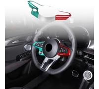 Autocollant de volant de voiture, cadre de volant tricolore, compatible avec A@lfa Romeo Giulia, Stelvio & Tonale Année de construction 2020, anneau décoratif pour volant, accessoires de tuning