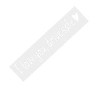 Autocollant de vue arrière - Je t’aime au volant en toute sécurité, autocollant de rétroviseur | Décalcomanie de rétroviseur de voiture avec forme de coeur | Autocollant de voiture en vinyle imperméab