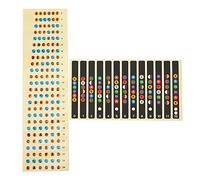 Autocollant d'échelle de guitare, 2 pièces étiquette en PVC Guide de décalcomanie de musique autocollants de note de guitare identification d'échelle de touche pour la pratique de