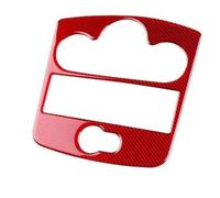 Autocollant Décoratif Autocollant en Fiber De Carbone Souple pour Clio 3 2006 2007 2008 2009 2010 2011 2012 Accessoires D'intérieur pour Panneau CD AC Bandes Décoration(Rouge)