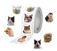 Autocollant décoratif chats, étiquettes adhésives de scellage, étiquettes d ' emballage pour Scrapbooking, paquet d ' album Photo, 500 pièces