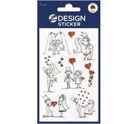 Autocollant décoratif 'Couple de mariés' 55181