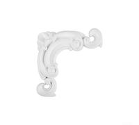 Autocollant décoratif en PVC pour portes et armoires 4 accents floraux de style rétro (blanc)