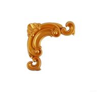 Autocollant décoratif en PVC pour portes et armoires 4 accents floraux de style rétro (doré)