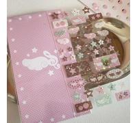 Autocollant décoratif étincelant motif fraise note de musique pour étui de téléphone, journal, ordinateur portable, scrapbooking papier