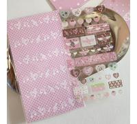 Autocollant décoratif étincelant motif fraise note de musique pour étui de téléphone, journal, ordinateur portable, scrapbooking, papier amovible