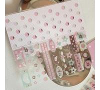 Autocollant décoratif étincelant motif fraise note de musique pour étui de téléphone, journal, ordinateur portable, scrapbooking, papier amovible
