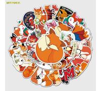 Autocollant Décoratif Mignon Renard Renne, 50 Pièces, Autocollant Créatif Pour Coffre Réfrigérateur