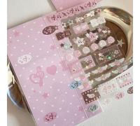 Autocollant décoratif pailleté pour coque de téléphone - Motif fraise - Note de musique - Pour loisirs créatifs, scrapbooking, note de musique - Étoile de fraise