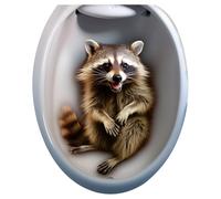 Autocollant décoratif - Pour abattant de WC, salle de bain - Autocollant amusant - - Motif écureuil - Pour siège de toilette